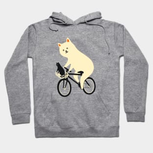 Happy go Lucky Cat 3 ride to the moon Hoodie